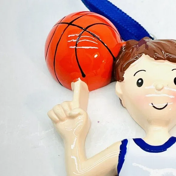 NEW Basketball Player Cute Boy Personalizable Blank Christmas Ornament By Polarx - Picture 3 of 8